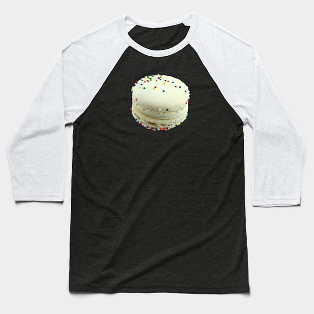 Sprinkle Macaron Photo Baseball T-Shirt by bumblefuzzies